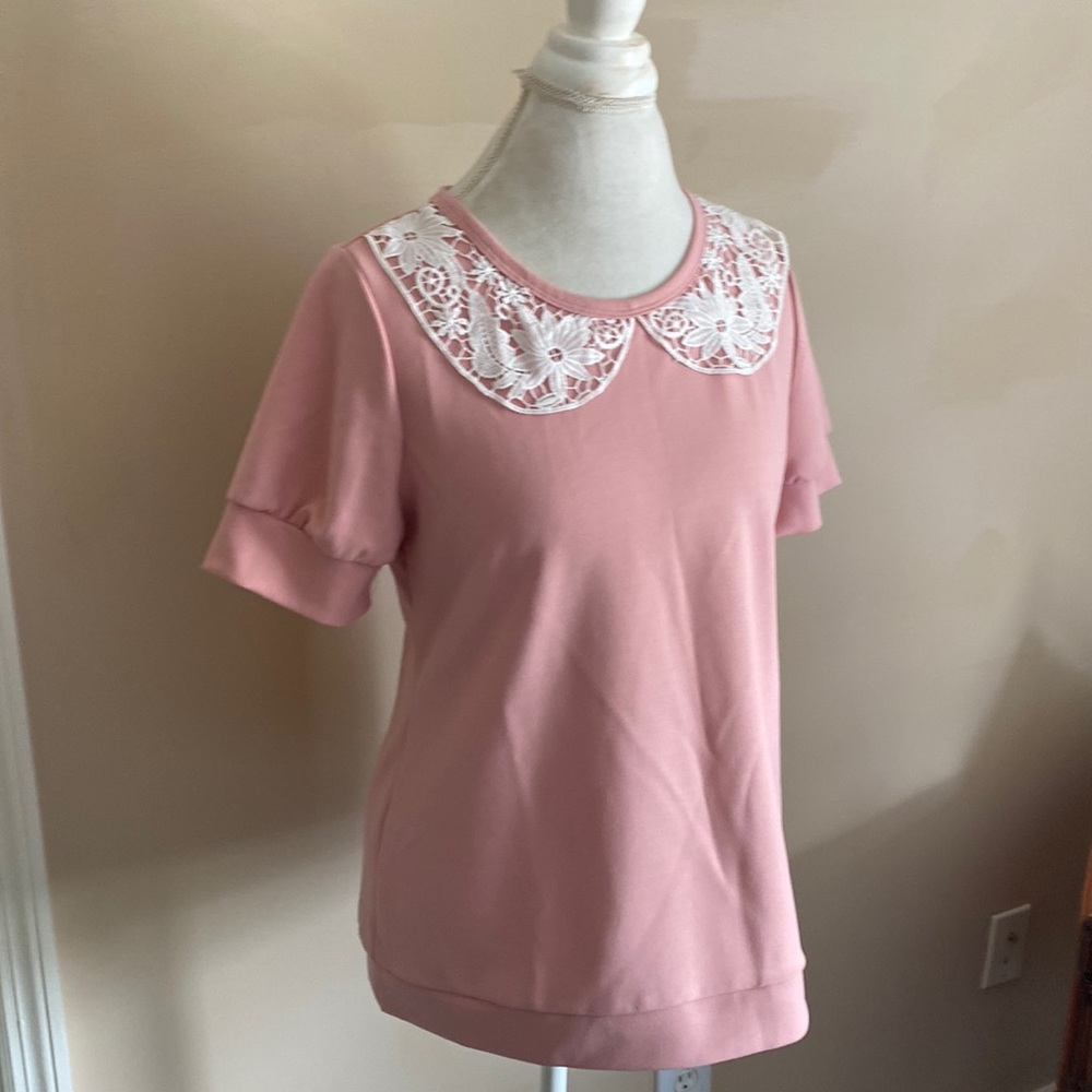 Pink Peter Pan Collar